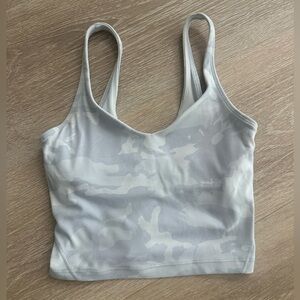 Lululemon White Camo Alignment Tank size 0